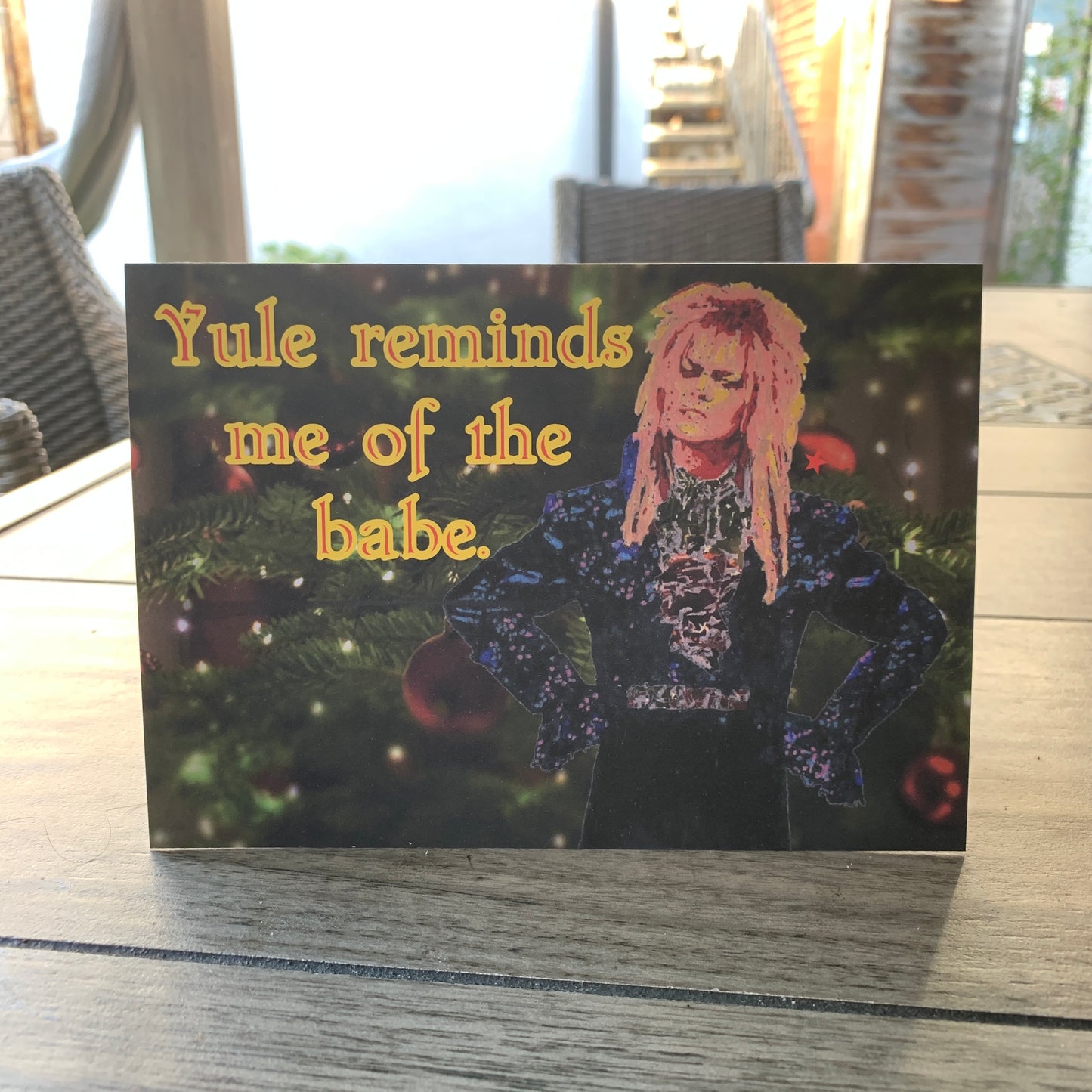David Bowie Labyrinth Christmas Card: 13 x 18cm