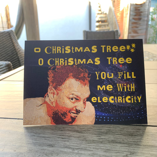 Rik Mayall Christmas Card: 13 x 18cm