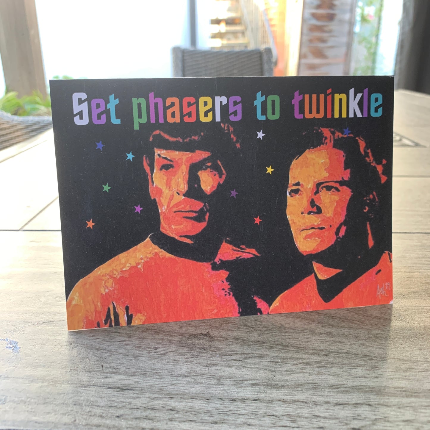 Kirk and Spock Christmas Card: 13 x 18cm