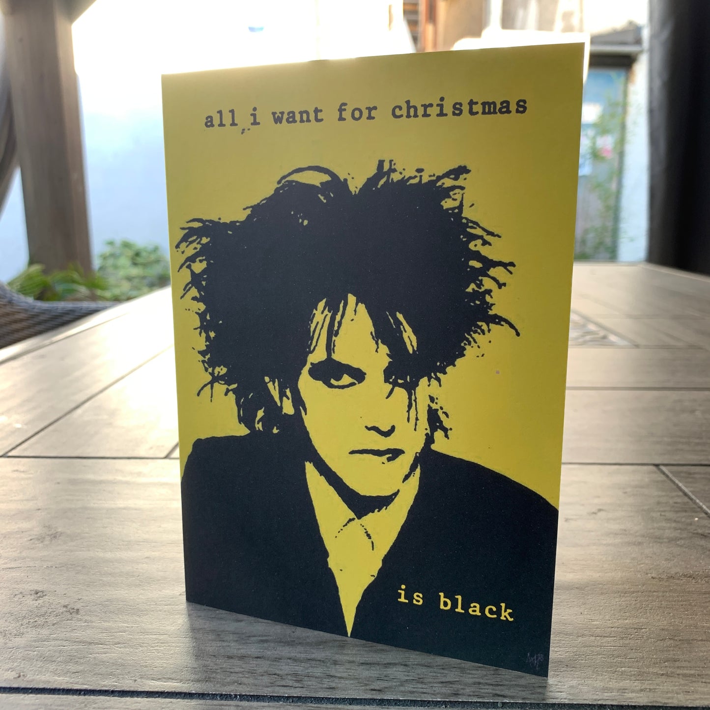 Robert Smith The Cure Christmas Card: 13 x 18cm