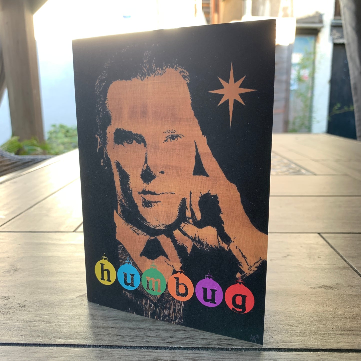 Benedict Cumberbatch Humbug Christmas Card: 13 x 18cm