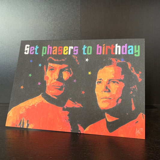 Kirk and Spock Birthday Card: 13 x 18cm