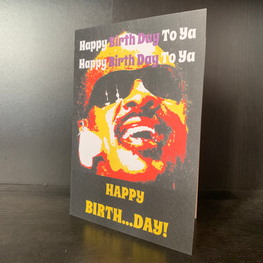 Stevie Wonder Birthday Card: 13 x 18cm