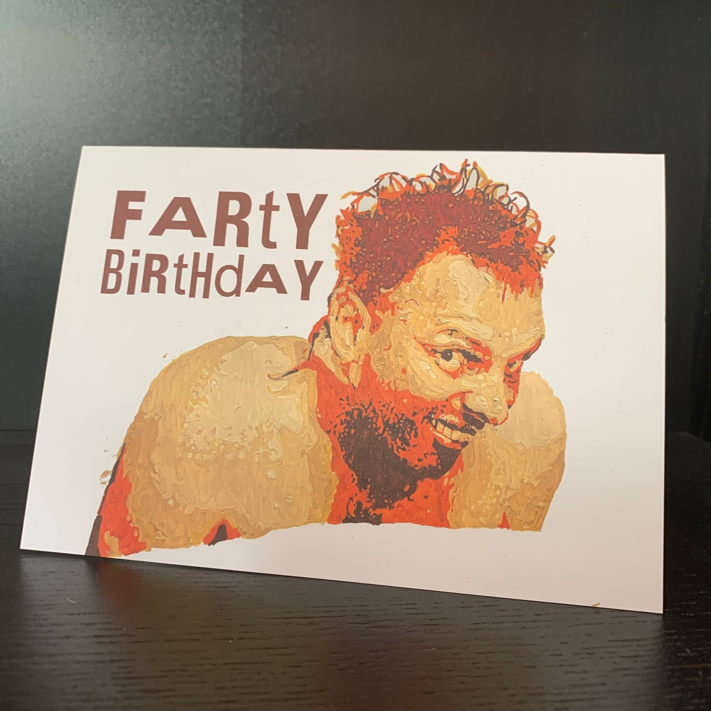 Rik Mayall Farty Birthday Card: 13 x 18cm