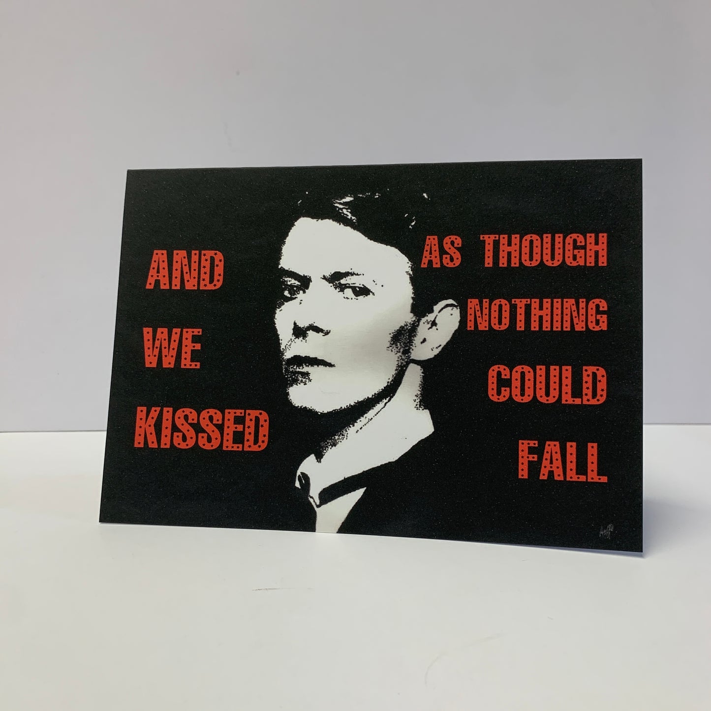David Bowie Heroes Romantic Valentines Card: 13 x 18cm