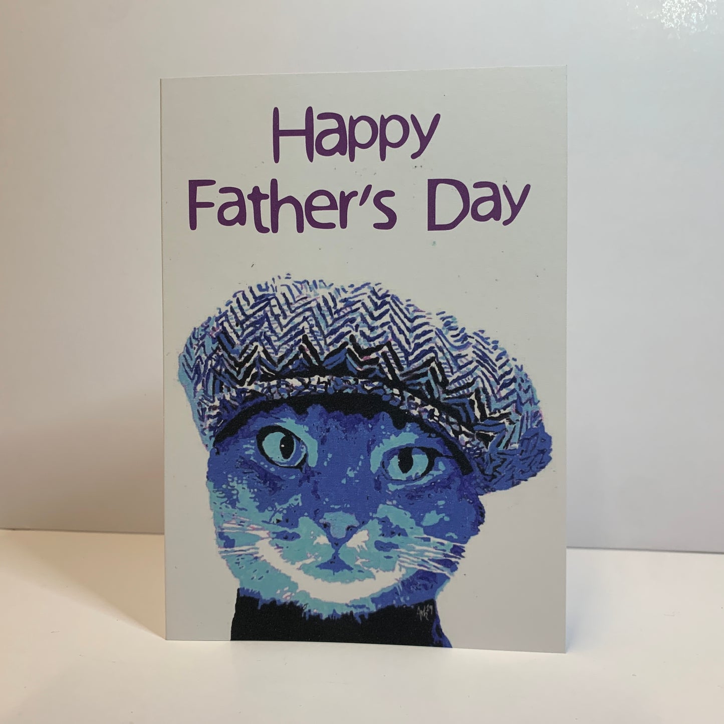 Father's Day Cat In Hat Card: 13 x 18cm